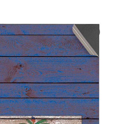 Haiti Flag Dark Wood Xbox Series X Console Skin